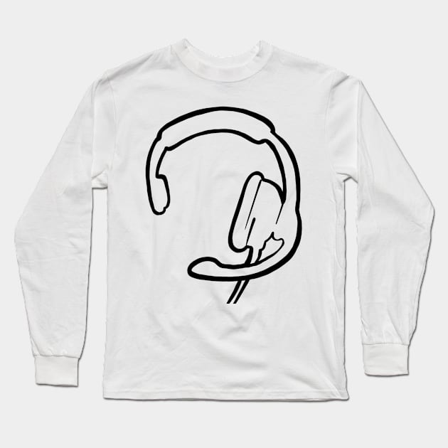 Headset Long Sleeve T-Shirt by notastranger